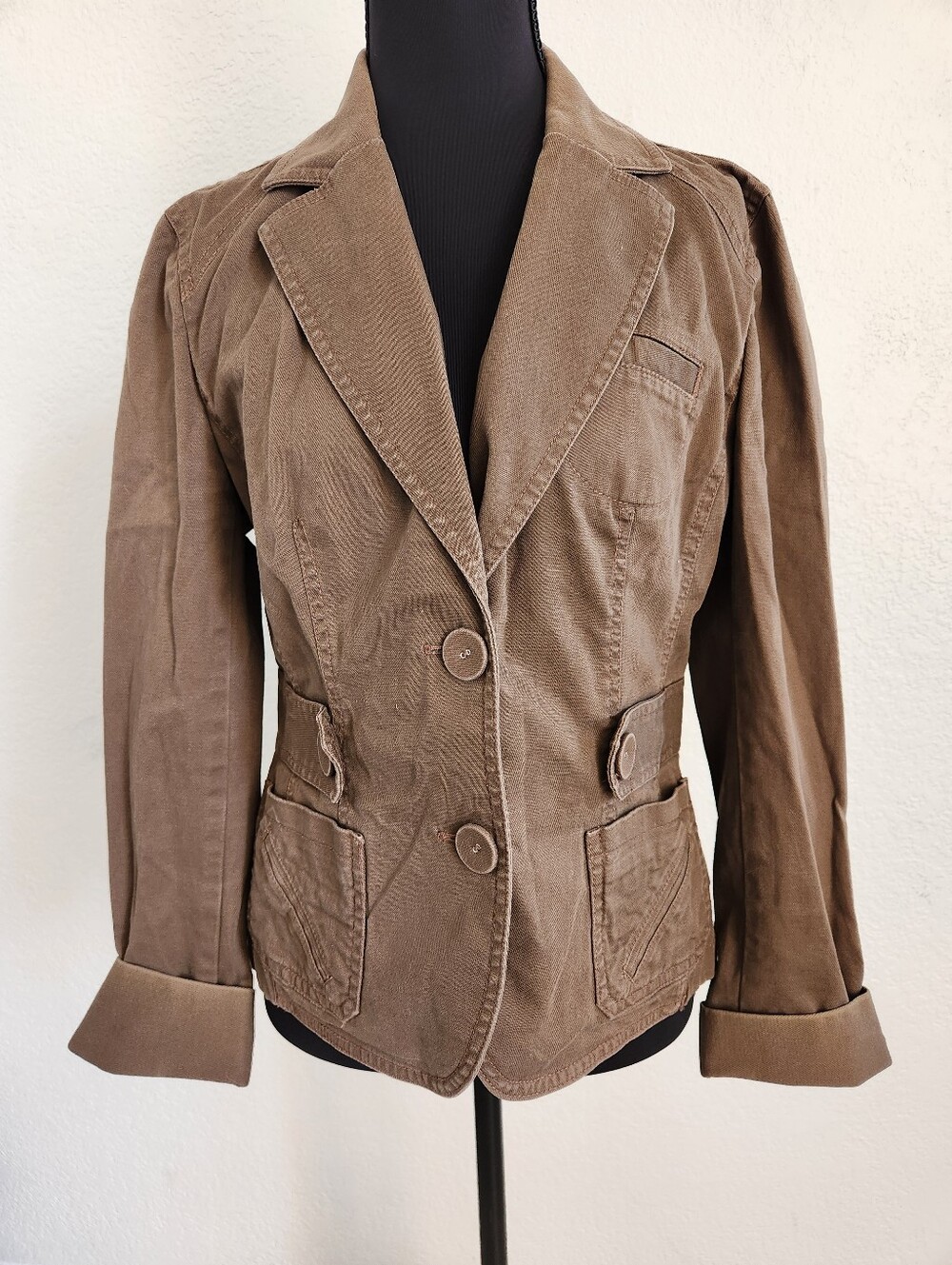 Ann Taylor LOFT Brown Utility Jacket/blazer Size 6